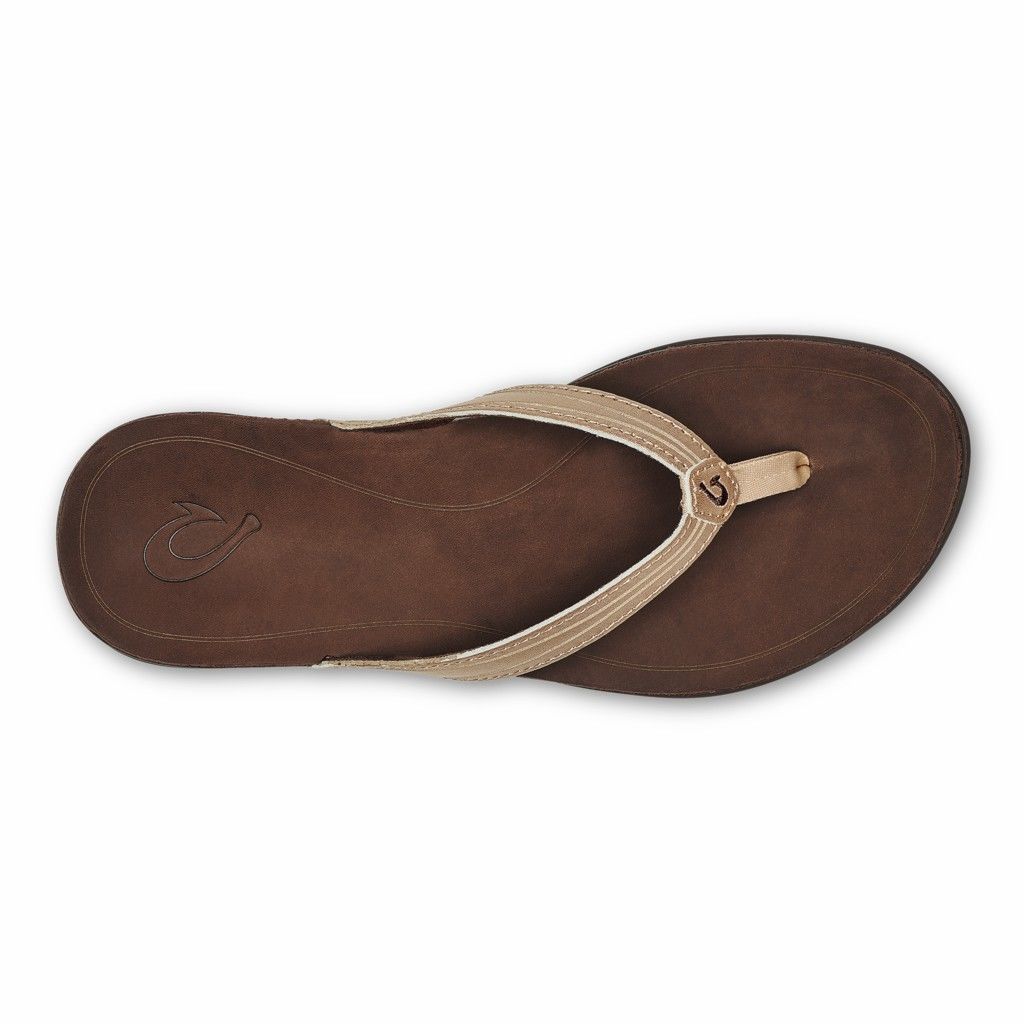 Olukai Women's Aukai Flip Flop - Copper / Dark Java US187-492